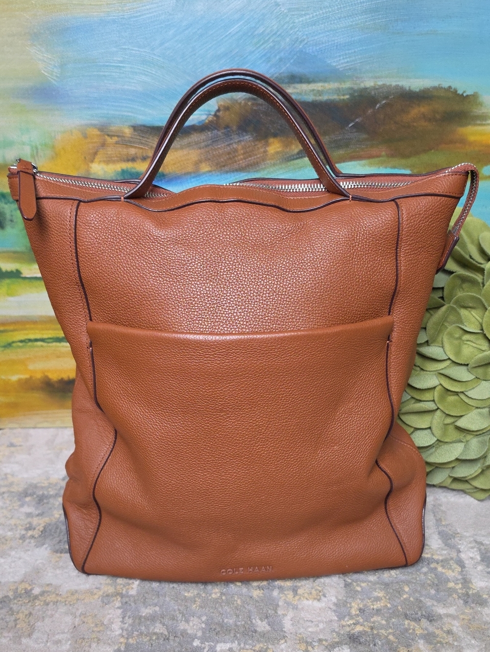 Cole Haan Grand Series Convertible Backpack British Tan